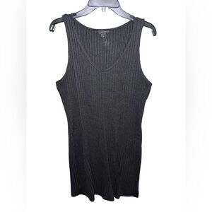 Halogen Black Ribbed Knit Dress Size Large